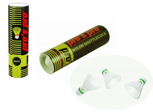 NYLON SHUTTLE COCKS 6pack white